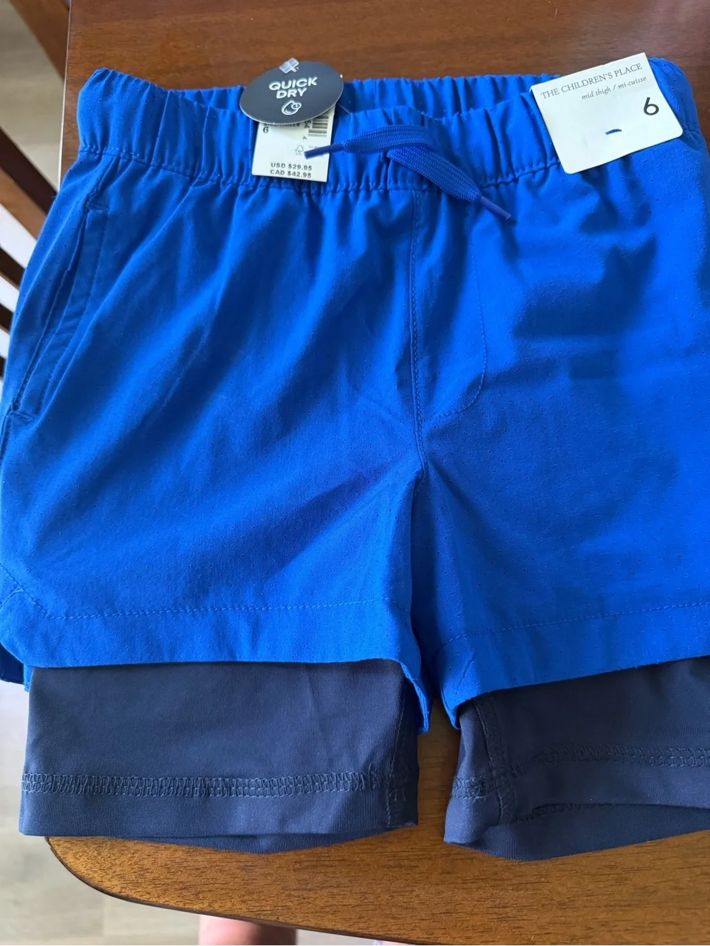 The Children's Place Royal Blue Quick-Dry Athletic Shorts